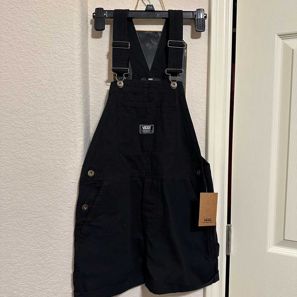 Vans Black Overalls with Brass Accents